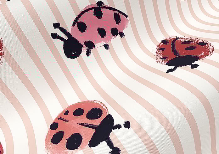 Wee Blue Bell Little Ladybirds, Poppy - Twist&Fit Roller Blind - Image 4